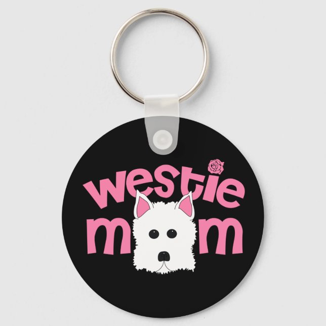 Westie Mum Key Ring (Front)