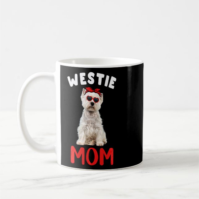 Westie Mum Mama Westie Dog  Owner Funny Mothers Da Coffee Mug (Left)