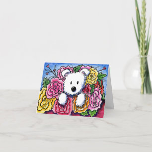 Westie Mum’s Day Bouquet Card