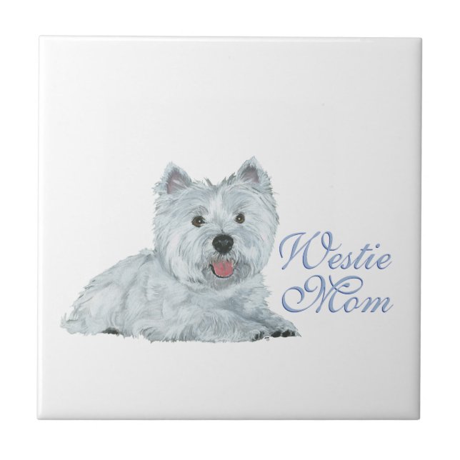 Westie Mum Tile (Front)