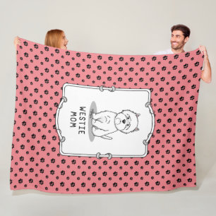 Westie Mum - West Highland White Terrier Mum Fleece Blanket