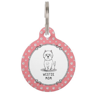 Westie Mum - West Highland White Terrier Mum Pet Tag