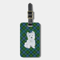 Westie on Tartan