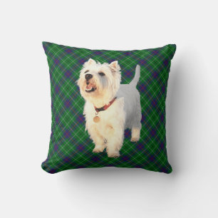 Westie on Tartan PILLOW