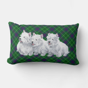 Westie on Tartan PILLOW