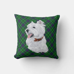 Westie on Tartan PILLOW