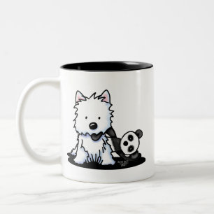 Westie Panda Lover Two-Tone Coffee Mug