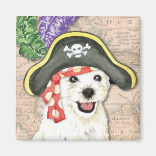 Westie Pirate Magnet
