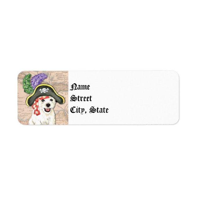 Westie Pirate Return Address Label (Front)