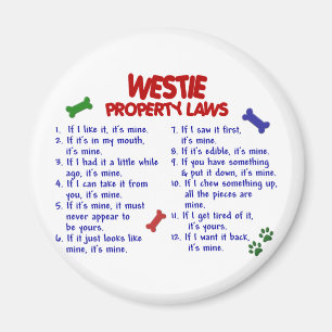 WESTIE Property Laws 2 Magnet