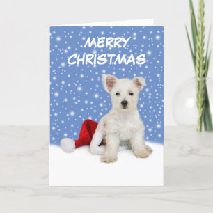 Westie Pup Christmas Card