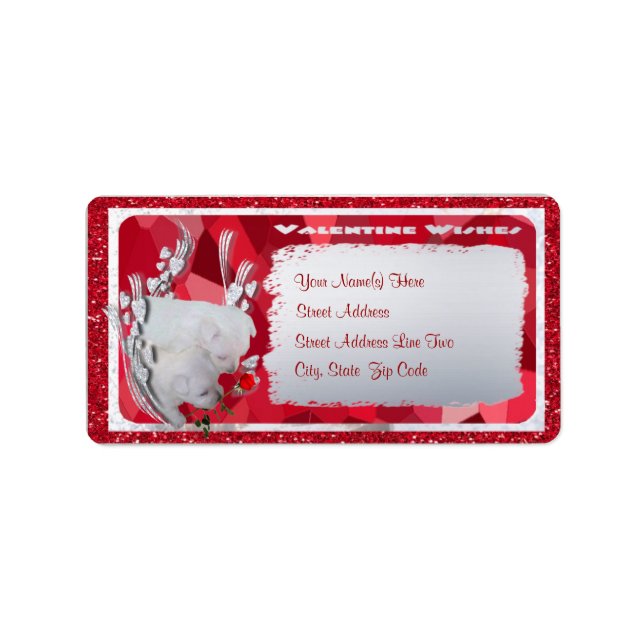Westie Puppies Customisable Return Address Labels (Front)