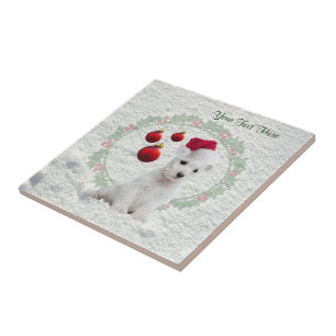 Westie Puppy Christmas Ceramic Tile Customise It!