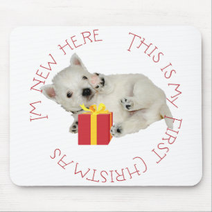 Westie Puppy First Christmas Mouse Pad