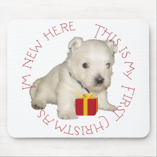 Westie Puppy First Christmas Mouse Pad