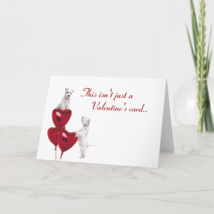 Westie Puppy Love In An Envelope - 2nd New Version Holiday Card