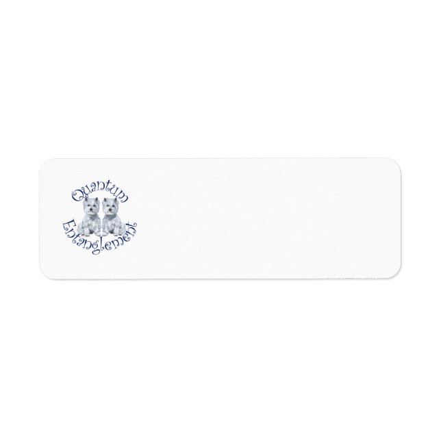 Westie Quantum Entanglement Address Label Return Address Label (Front)