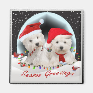 Westie Santa Pals Magnet