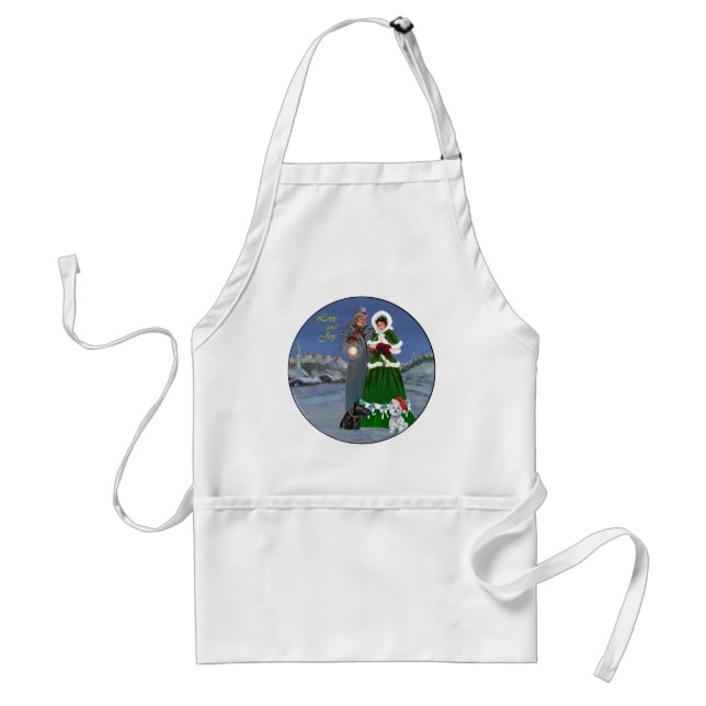 Westie & Scottie Christmas Carols Standard Apron (Front)