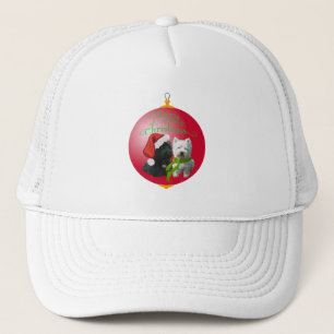 Westie Scottie Christmas Ornament Trucker Hat