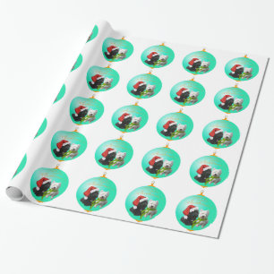 Westie Scottie Christmas Ornament Wrapping Paper