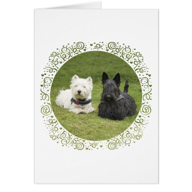 Westie & Scottie Green Grass (Front)