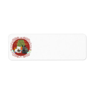 Westie & Scottie Merry Christmas Return Address Label