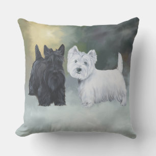 Westie Scottie Wintertime Cushion