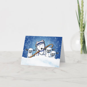 Westie Shepherd and Sheep Christmas Card