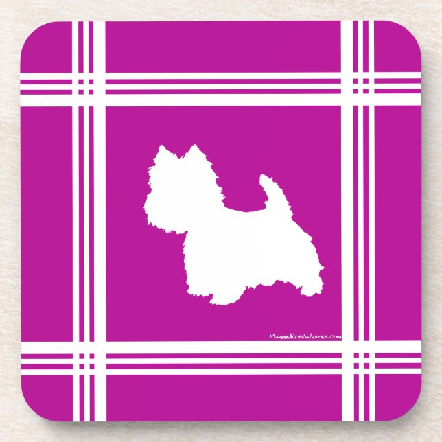 Westie Silhouette Coaster (Front)