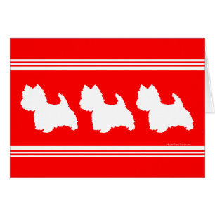 Westie Silhouette Red