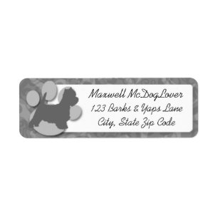 Westie Silhouette Return Address Label