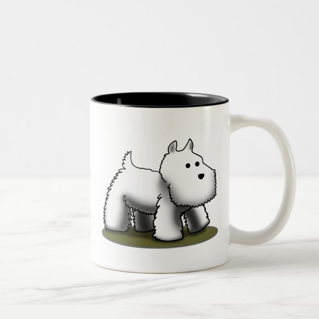 Westie Smaller Two-Tone Coffee Mug (Right)