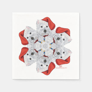 Westie Snowflake Napkin