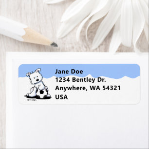 Westie Soccer Star Return Address Label
