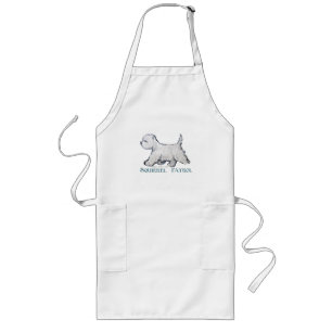 Westie Squirrel Patrol Long Apron