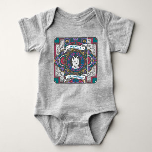 Westie Stained Glass "Small But Mighty" Baby Bodysuit