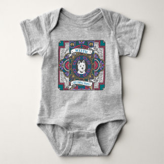 Westie Stained Glass "Small But Mighty" Baby Bodysuit