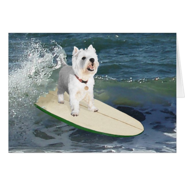 Westie Surfer (Front Horizontal)