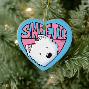 Westie Sweetie Ceramic Ornament