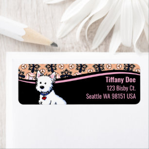 Westie Swoosh Address Label Return Address Label