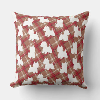 Westie tartan cushion