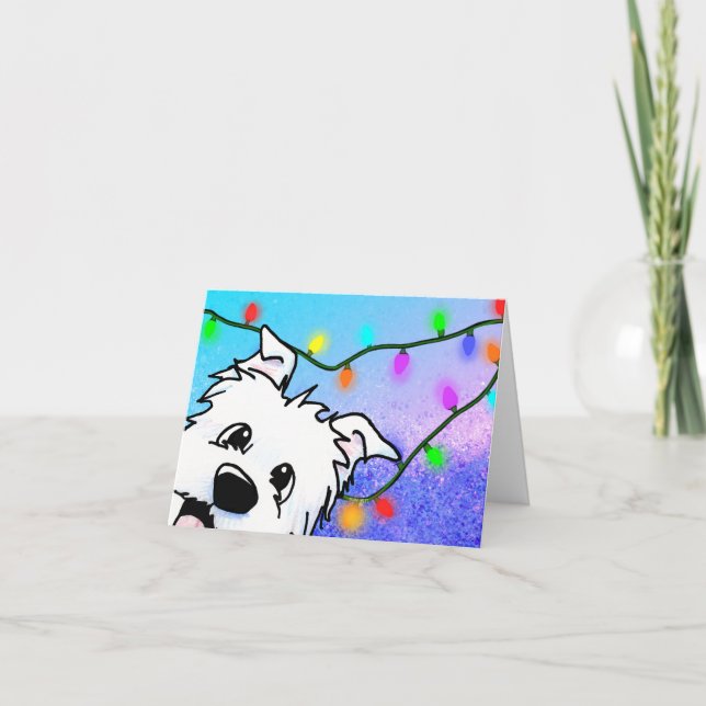 Westie Terrier Christmas Card (Front)