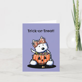 Westie Terrier Dog Halloween Card