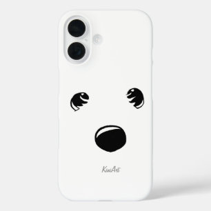 Westie Terrier Face iPhone 16 Case
