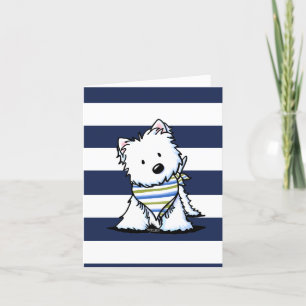 Westie Terrier Nautical Note Card