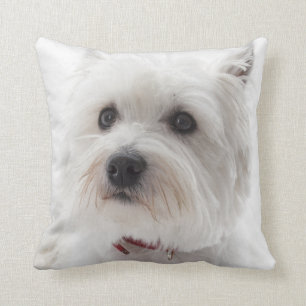 Westie Terrier Pup Pet Dog Throw Pillow Home Decor