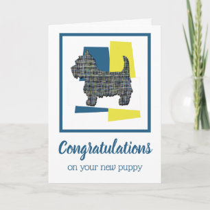 Westie Terrier Puppy Dog Congratulations Greeting Card