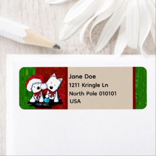 Westie Terriers Christmas Labels