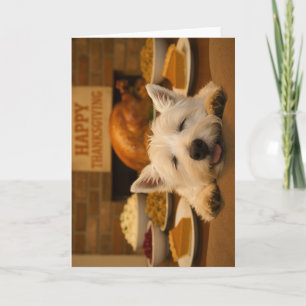 Westie Thanksgiving Card